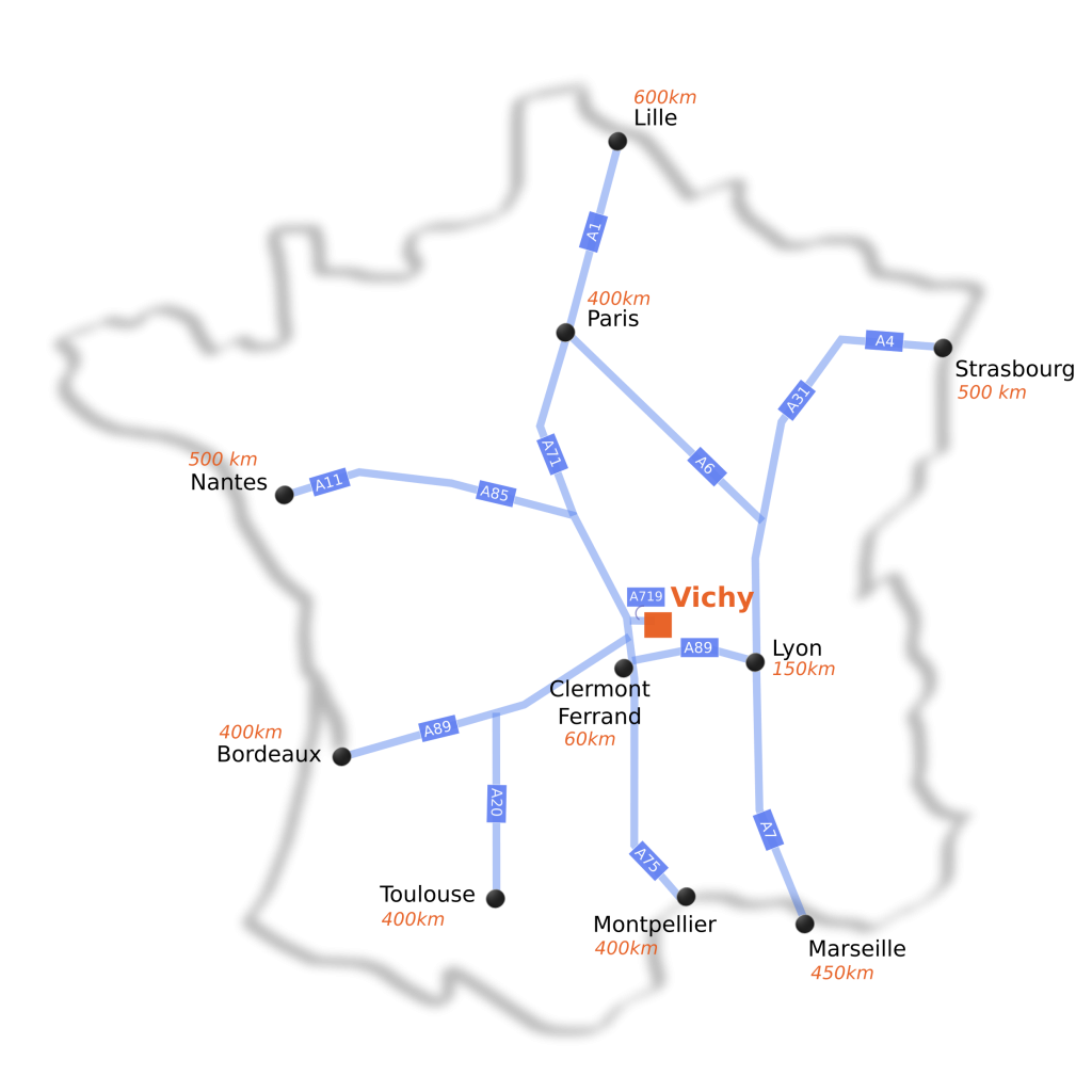 Distance Entre Vichy Et Clermont Ferrand