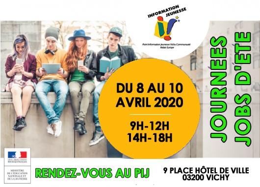 Journees Jobs D Ete 2020 Au Pij Agence De Developpement Economique De L Agglomeration De Vichy